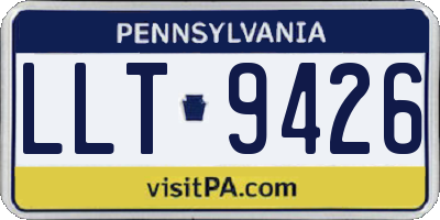 PA license plate LLT9426
