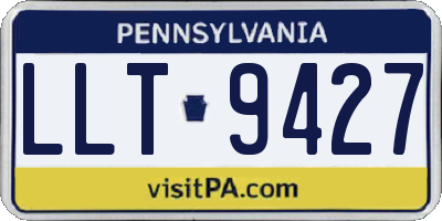 PA license plate LLT9427