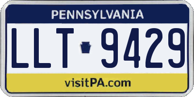 PA license plate LLT9429