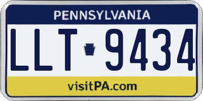 PA license plate LLT9434