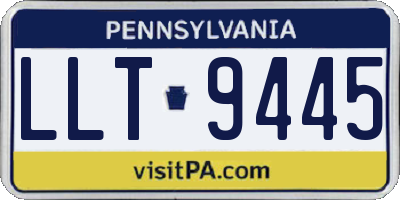 PA license plate LLT9445