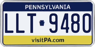 PA license plate LLT9480