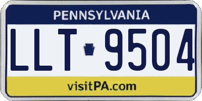 PA license plate LLT9504