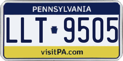 PA license plate LLT9505