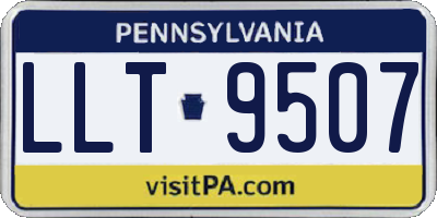 PA license plate LLT9507
