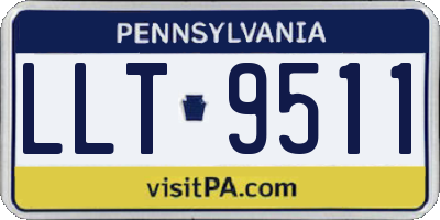 PA license plate LLT9511