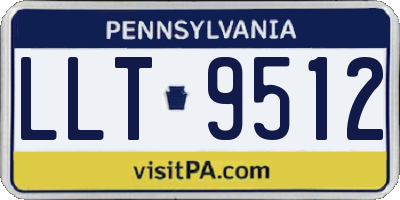 PA license plate LLT9512