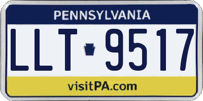 PA license plate LLT9517