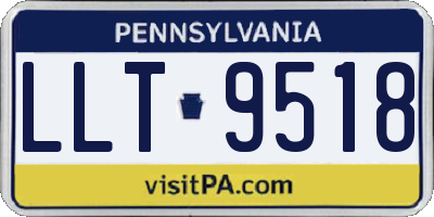 PA license plate LLT9518