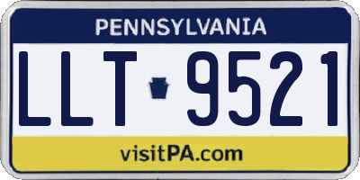 PA license plate LLT9521