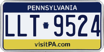 PA license plate LLT9524