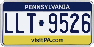 PA license plate LLT9526