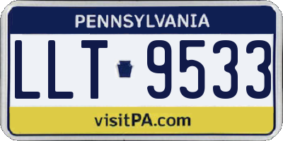 PA license plate LLT9533