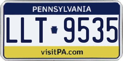 PA license plate LLT9535