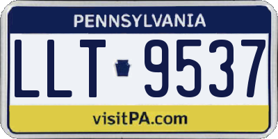 PA license plate LLT9537