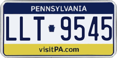 PA license plate LLT9545