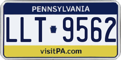 PA license plate LLT9562
