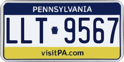 PA license plate LLT9567