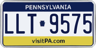 PA license plate LLT9575