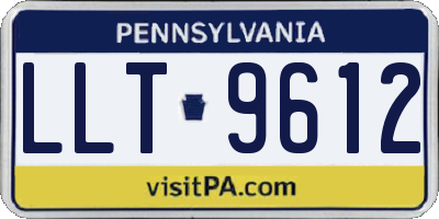 PA license plate LLT9612