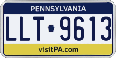 PA license plate LLT9613