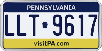 PA license plate LLT9617