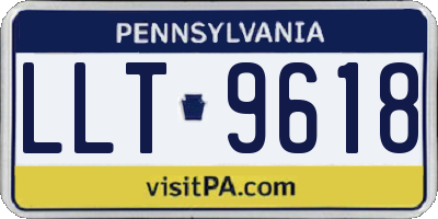 PA license plate LLT9618