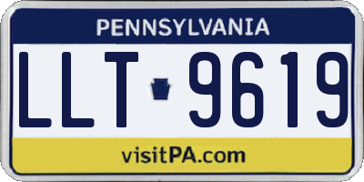 PA license plate LLT9619