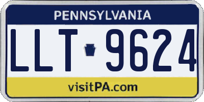 PA license plate LLT9624