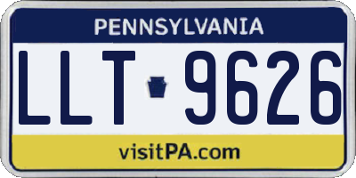 PA license plate LLT9626