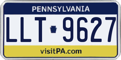 PA license plate LLT9627