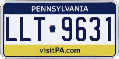 PA license plate LLT9631