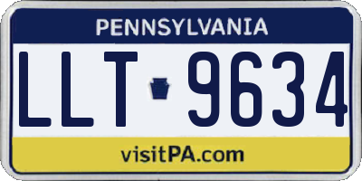 PA license plate LLT9634