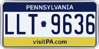 PA license plate LLT9636