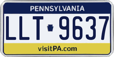 PA license plate LLT9637