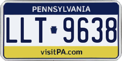 PA license plate LLT9638