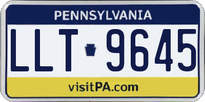 PA license plate LLT9645