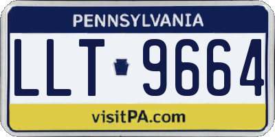 PA license plate LLT9664