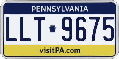 PA license plate LLT9675