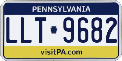 PA license plate LLT9682