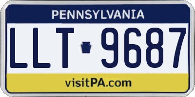 PA license plate LLT9687