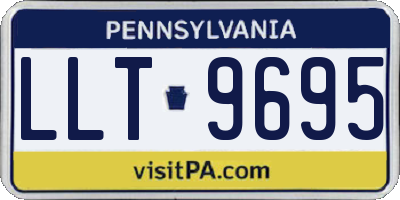 PA license plate LLT9695