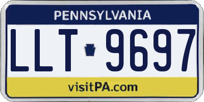 PA license plate LLT9697