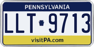 PA license plate LLT9713