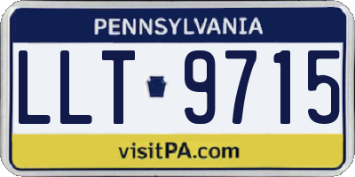 PA license plate LLT9715