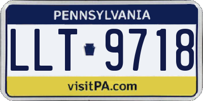 PA license plate LLT9718