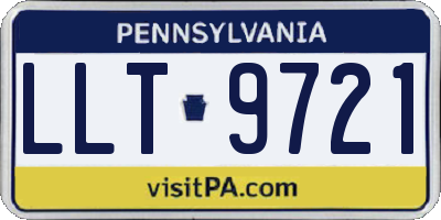 PA license plate LLT9721