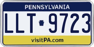 PA license plate LLT9723