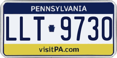 PA license plate LLT9730