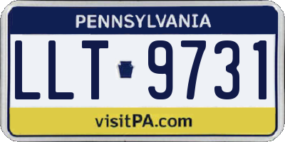 PA license plate LLT9731